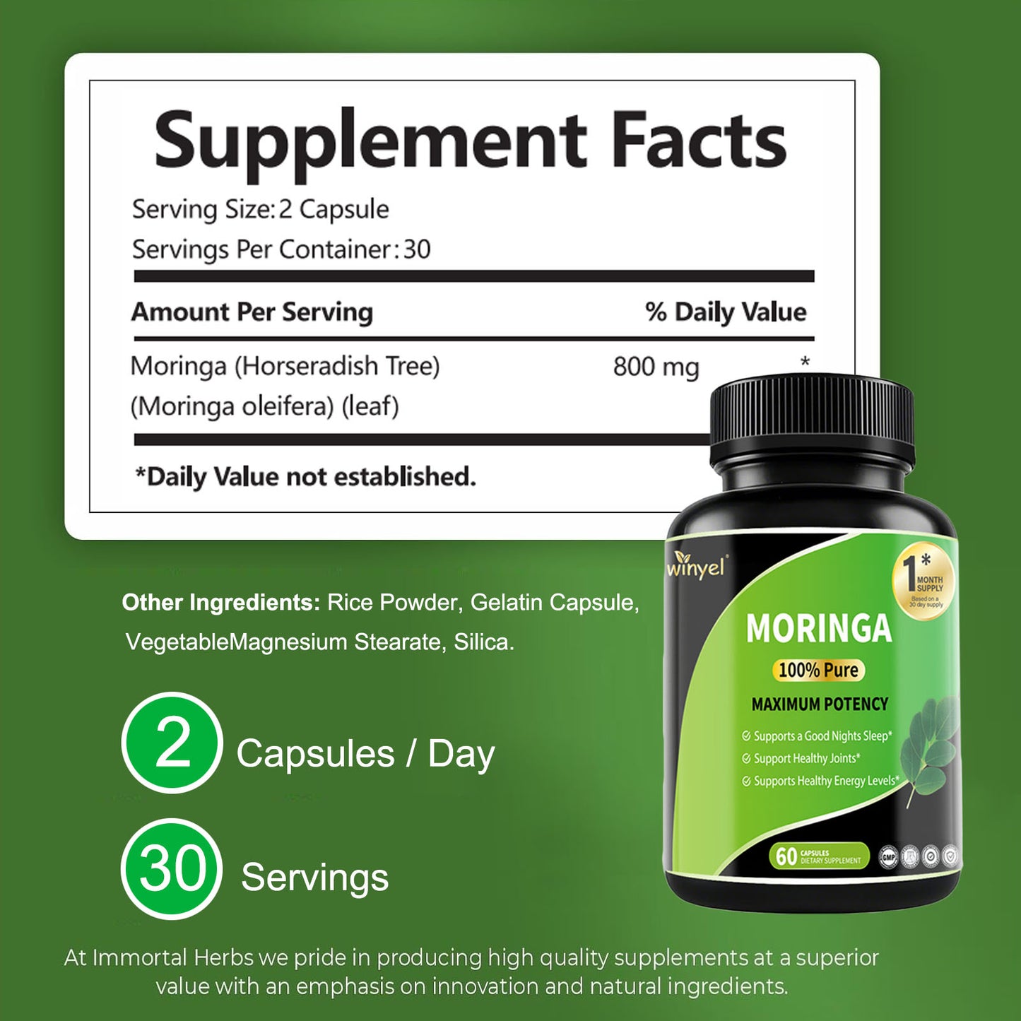 Moringa Capsules (60 Count)