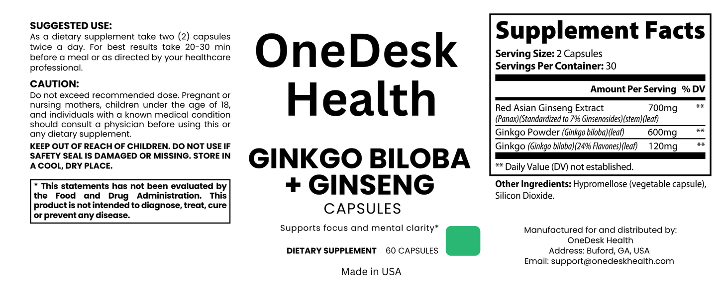 Ginkgo Biloba + Ginseng