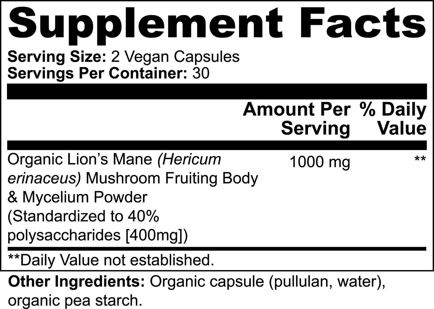 Lion’s Mane Mushroom Capsules